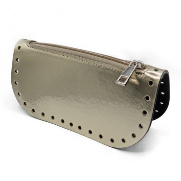 Set Tacos in ecopelle con zip per pochette e astucci handmade Platino