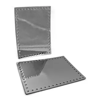 Côtés Stylondas En Similicuir 18x24 cm Tessiland 2 pcs Argento