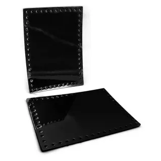 Côtés Stylondas En Similicuir 18x24 cm Tessiland 2 pcs Noir