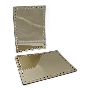 Laterali Stilondas Forati in Similpelle 18x24 cm Tessiland 2 pz Platino