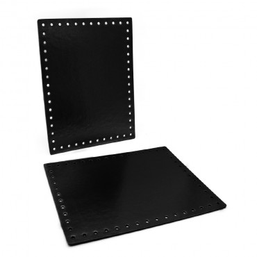 Laterali Stilondas Forati in Similpelle 18x24 cm Tessiland 2 pz Nero