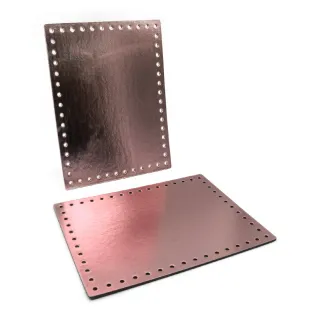 Laterales Stilondas Perforados en Similpelle 18x24 cm Tessiland 2 pz Old pink