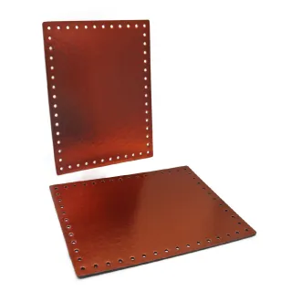 Hollow Side Panels in Faux Leather 18x24 cm Tessiland 2 pcs Rame