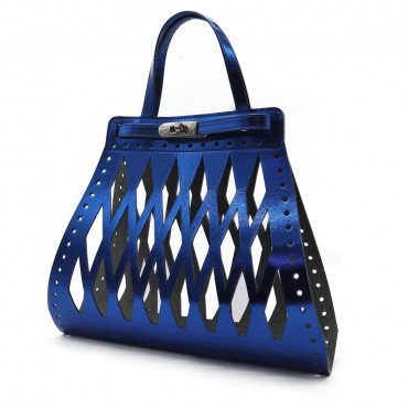 Set borsa Eiffel in ecopelle per borse crochet con chiusura girello Bluette