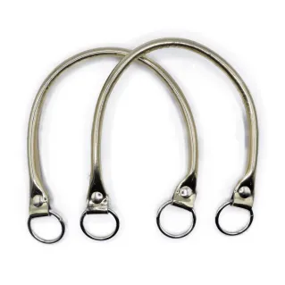Asas Circle Ecopiel Reforzadas con Anillos Plateados 43cm 2pz Platino