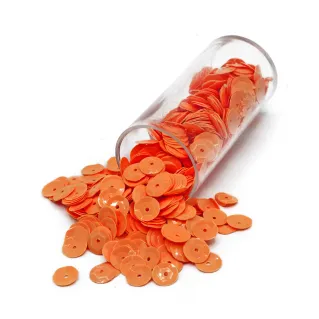 Sequins with hole for applications Opache arancione-b210
