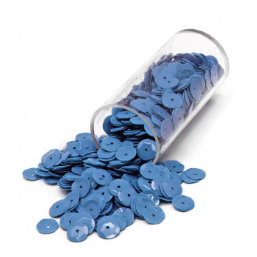 Paillettes lustrini con foro per applicazioni Opache azzurro-b246