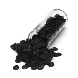 Pailletes brillantes con agujero para aplicaciones Opache nero-b236