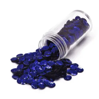 Pailletes brillantes con agujero para aplicaciones Classic blu-h805
