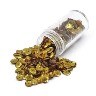Pailletes brillantes con agujero para aplicaciones Classic oro-h813