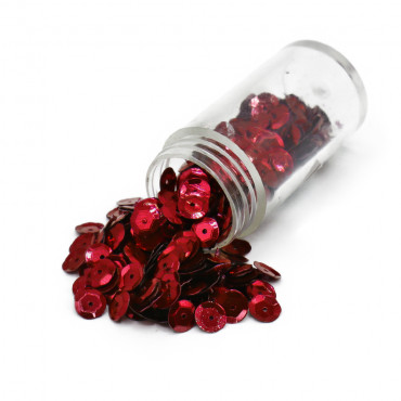 Paillettes lustrini con foro per applicazioni Classic rosso-h803