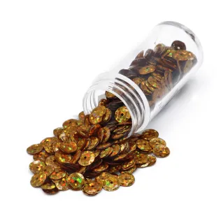 Sequins with hole for applications Lux oro-g731