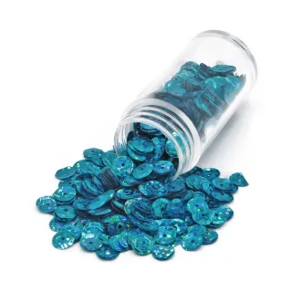 Pailletes brillantes con agujero para aplicaciones Lux turchese-g721