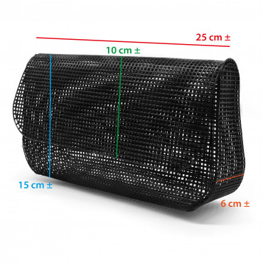 Black Shaped Grid 53x50 cm for DIY clutches | Tessiland