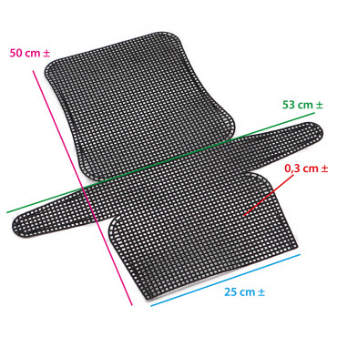 Rete Sagomata Nera 53x50 cm per pochette fai-da-te | Tessiland