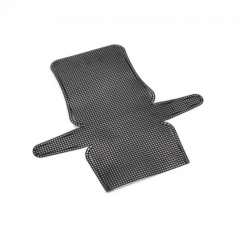 Black Shaped Canvas Mesh 35x33 cm for DIY accessories | Tessiland