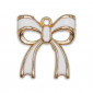 Ciondolo Fiocco Lux smaltato con rifiniture oro per bijoux