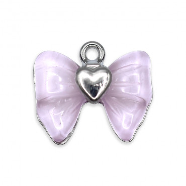 Violet Minou Pendant, bow with heart | Tessiland