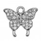 Colgante Pafia Plata, mariposa con strass | Tessiland