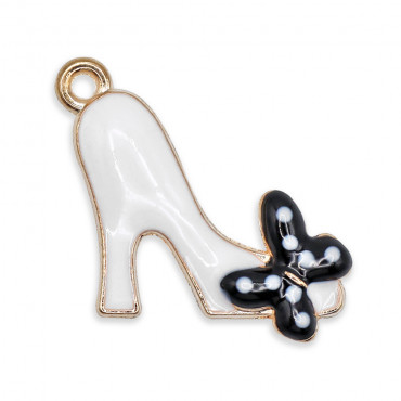 Pendentif Chaussure avec Nœud, métal doré | Tessiland