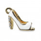 Colgante Zapato con Strass Blanco, zapato con tacón | Tessiland