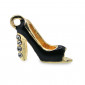 Pendentif Chaussure avec Strass Noir, chaussure à talon | Tessiland