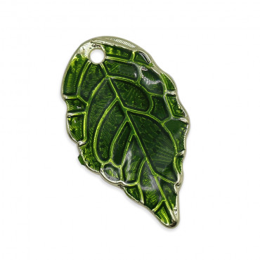 Apple Leaf, ciondolo foglia in metallo smaltato | Tessiland