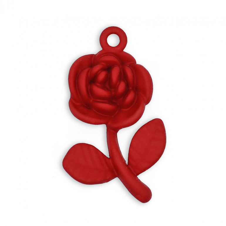 Baccara Rouge, pendentif rose en métal émaillé | Tessiland
