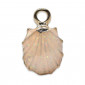 Shellux Beige, Shell enameled metal Pendant | Tessilan