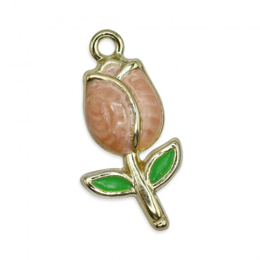 Tulipano Classic, enamelled metal tulip pendant | Tessiland