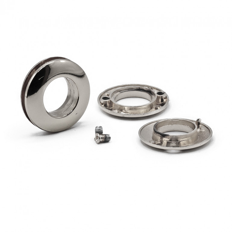 Grommets or Sails Silver with Screws, Ideal for Crochet Bags | Tessiland
