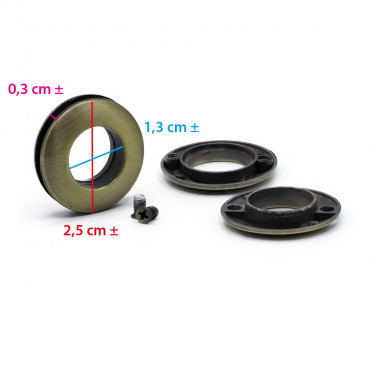 Grommets or Sails Bronze with Screws, Ideal for Crochet Bags | Tessiland
