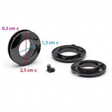 Ojalillos o Velas Negro con Tornillos, Ideales para Bolsos de Crochet | Tessiland