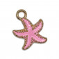 Pendentif Étoile de Mer Rose Or en métal émaillé | Tessiland