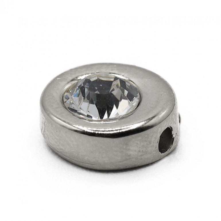 Rhodium Crystal  Big Eye Pendant | Tessiland