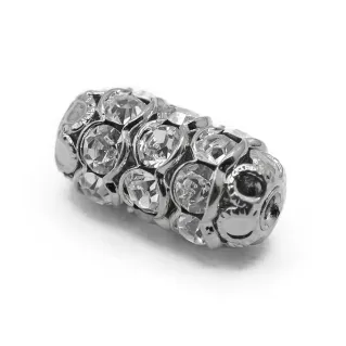 Nickel Free Cylinder Pendant for Handmade Jewelry Made in Italy Argento