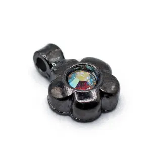 Pendentif Fleur sans nickel avec cristal d'aurore boréale Rutenio