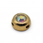 Circle Pendant aurora borealis nickel free | Tessiland