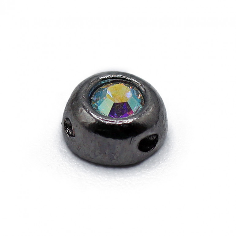 Breloque Circle Cristal Ruthénium | Tessiland