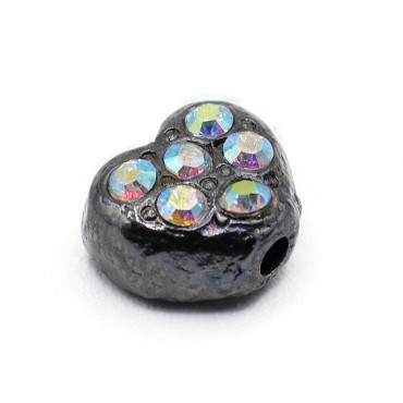 Pendente Cuore nickel free per bijoux made in Italy Rutenio