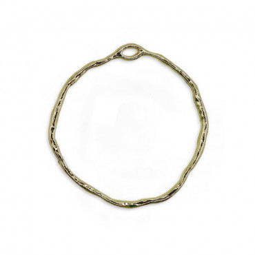 Pendentif Cenote Or, cercle travaillé | Tessiland