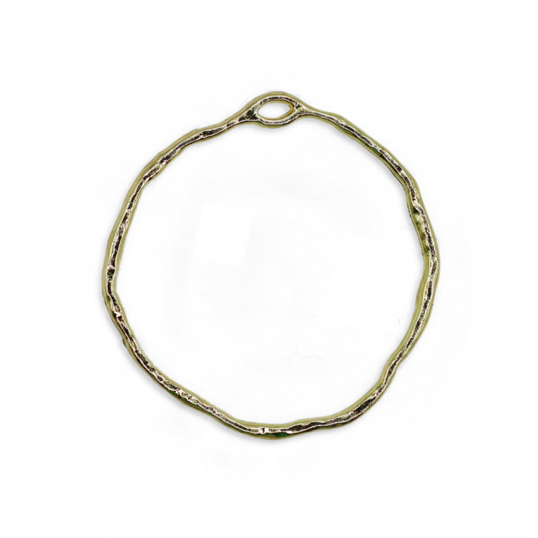 Pendentif Cenote Or, cercle travaillé | Tessiland