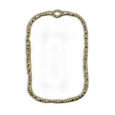 Itza Gold Pendant, worked rectangular pendant | Tessiland
