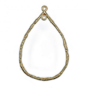 Tikal Gold Pendant, worked drop pendant | Tessiland