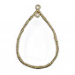 Tikal Gold Pendant, worked drop pendant | Tessiland