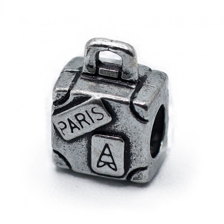 Charms Argento Valigia