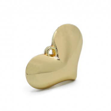 Ciondolo Cuore allungato in resina per bijoux Oro