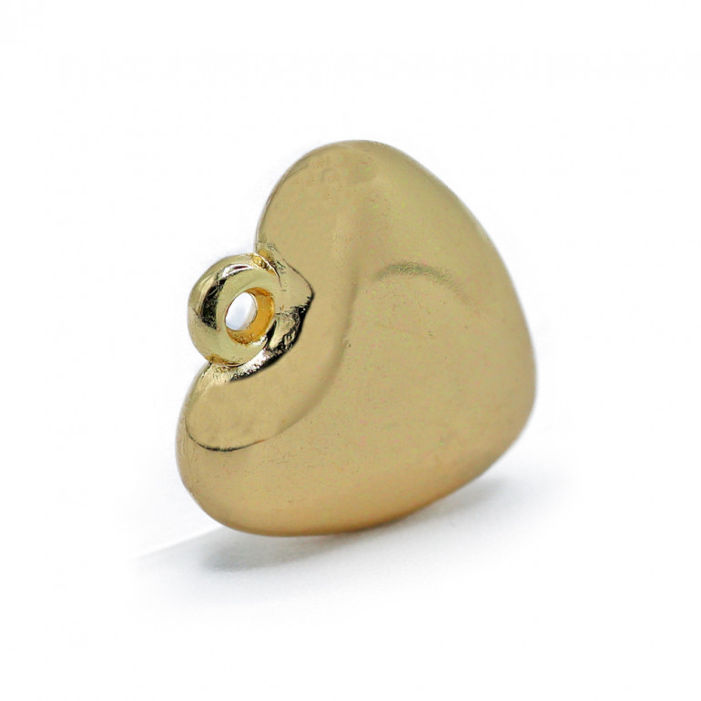 Puffed Heart Pendant Gold, resin | Tessiland