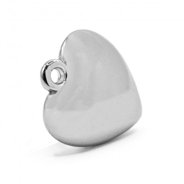 Classic Heart Pendant Silver Big, resin | Tessiland