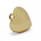 Classic Heart Pendant Gold Big, resin | Tessiland